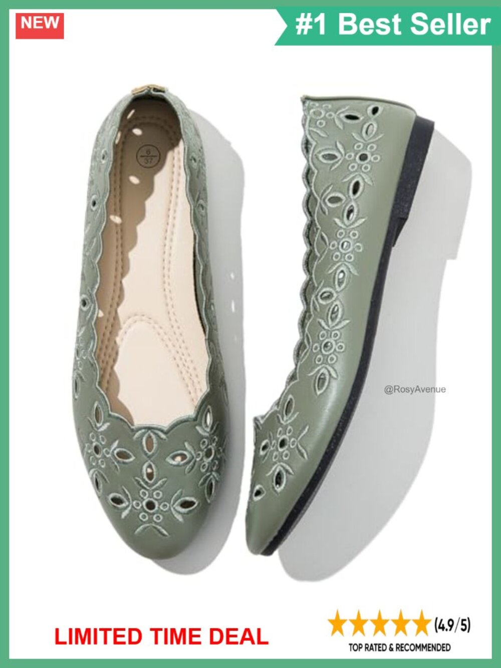 Women's Memory Foam Ballet Flats Slip-On Dress Shoes Foldable Comfort